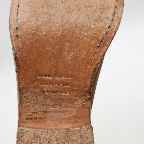 Isabel Marant Ankle Boot Suede Waxed Women's Size EU 39 Cowboy Western Round Toe - Picture 3 of 12